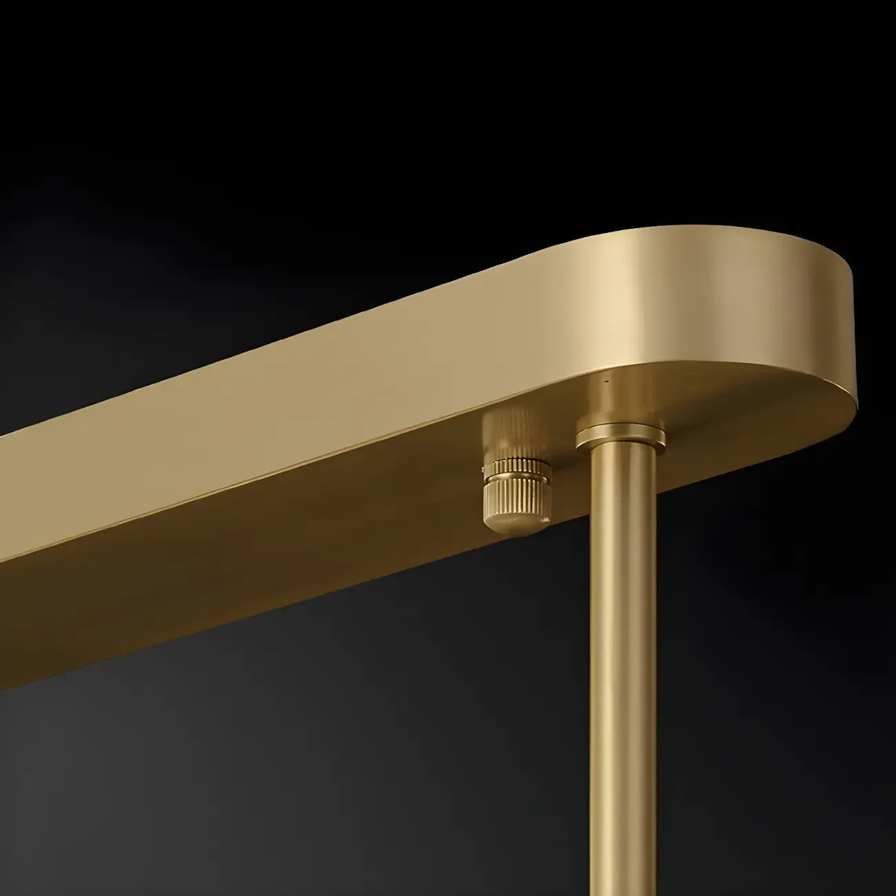 Sleek Modern Gold Rectangle LED Island Pendant Light for Kitchen
