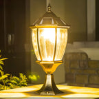 Retro Bronze Metal Solar Outdoor Post Lights