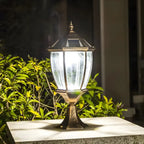 Retro Bronze Metal Solar Outdoor Post Lights