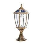 Retro Bronze Metal Solar Outdoor Post Lights