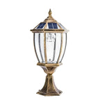 Retro Bronze Metal Solar Outdoor Post Lights