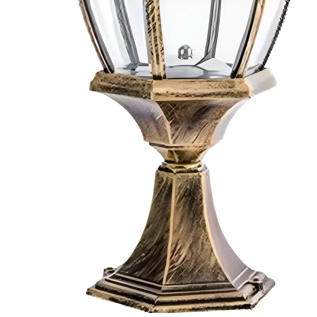 Retro Bronze Metal Solar Outdoor Post Lights