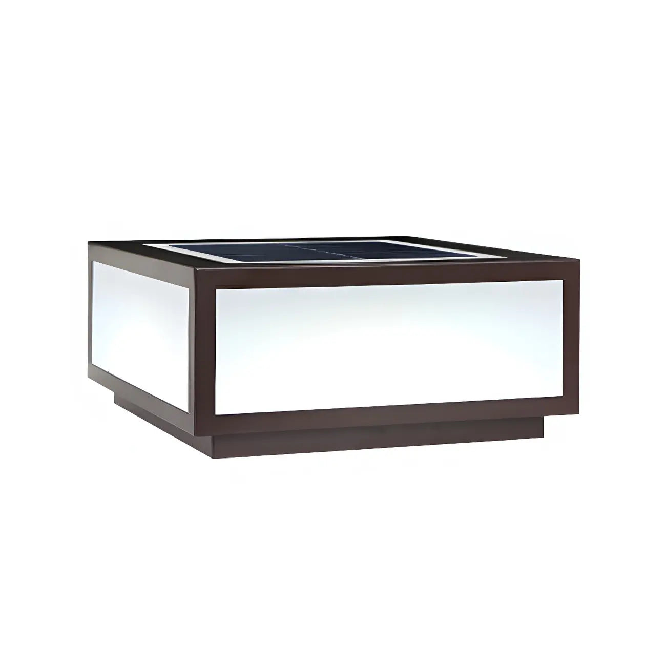 Flat Square Black Solar Outdoor Post Lights