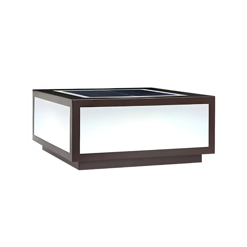 Flat Square Black Solar Outdoor Post Lights