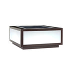 Flat Square Black Solar Outdoor Post Lights