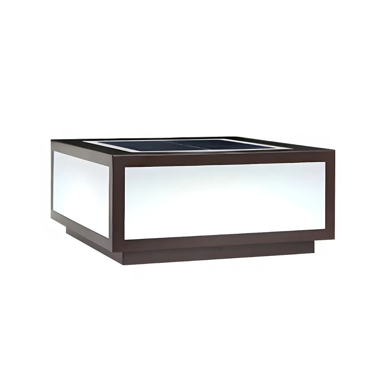 Flat Square Black Solar Outdoor Post Lights