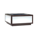 Flat Square Black Solar Outdoor Post Lights