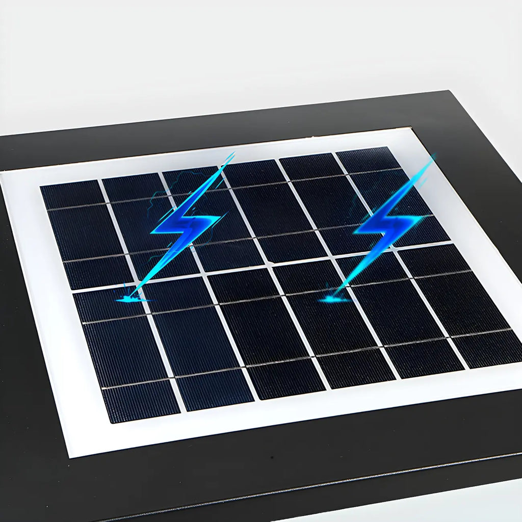Flat Square Black Solar Outdoor Post Lights