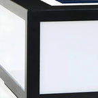 Flat Square Black Solar Outdoor Post Lights
