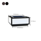 Flat Square Black Solar Outdoor Post Lights