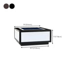 Flat Square Black Solar Outdoor Post Lights