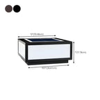 Flat Square Black Solar Outdoor Post Lights