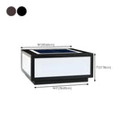 Flat Square Black Solar Outdoor Post Lights