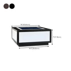 Flat Square Black Solar Outdoor Post Lights