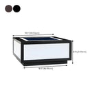 Flat Square Black Solar Outdoor Post Lights
