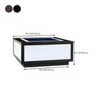 Flat Square Black Solar Outdoor Post Lights