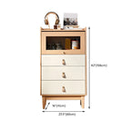 Minimalist Natural Wood and Glass Vertical Dresser