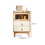 Minimalist Natural Wood and Glass Vertical Dresser