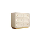 Glam White Wooden Dresser with Drawers for Bedroom Storage