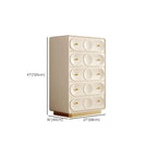 Glam White Wooden Dresser with Drawers for Bedroom Storage
