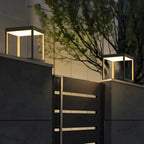 Simple Black Open Solar Outdoor Post Lights