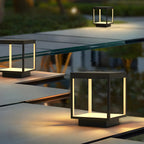 Simple Black Open Solar Outdoor Post Lights