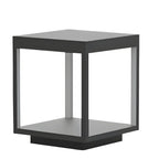 Simple Black Open Solar Outdoor Post Lights