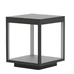 Simple Black Open Solar Outdoor Post Lights