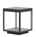 Simple Black Open Solar Outdoor Post Lights
