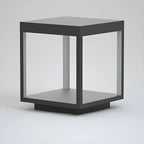 Simple Black Open Solar Outdoor Post Lights