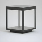 Simple Black Open Solar Outdoor Post Lights