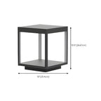 Simple Black Open Solar Outdoor Post Lights