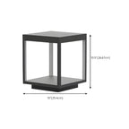 Simple Black Open Solar Outdoor Post Lights