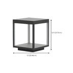 Simple Black Open Solar Outdoor Post Lights
