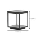 Simple Black Open Solar Outdoor Post Lights