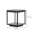 Simple Black Open Solar Outdoor Post Lights