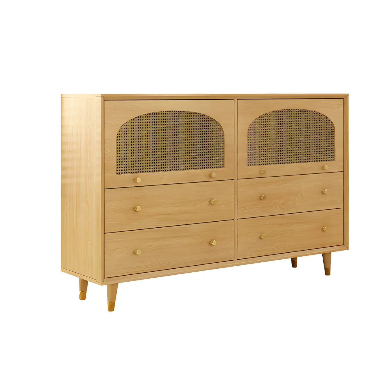 Vintage Wooden Bachelor Chest in Natural Finish