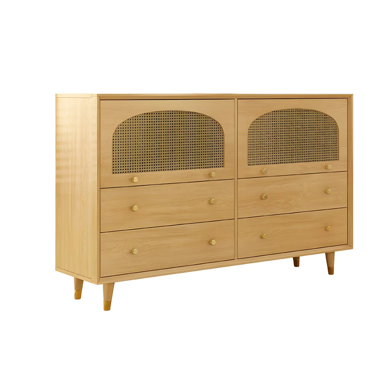 Vintage Wooden Bachelor Chest in Natural Finish