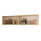 Kitchen Wood Wall Mounted China Cabinet with Glass Door