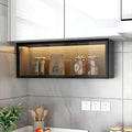 Kitchen Wood Wall Mounted China Cabinet with Glass Door
