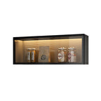 Kitchen Wood Wall Mounted China Cabinet with Glass Door