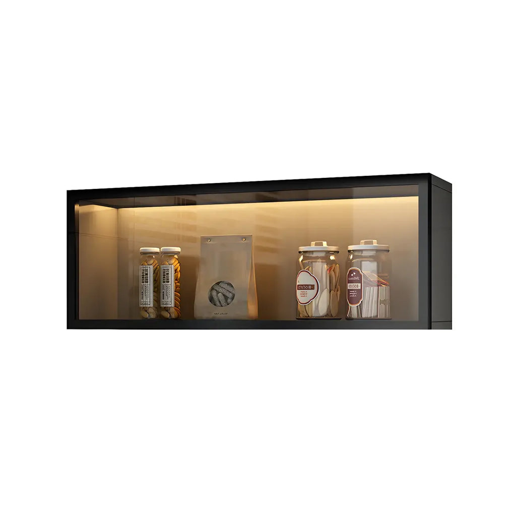 Kitchen Wood Wall Mounted China Cabinet with Glass Door