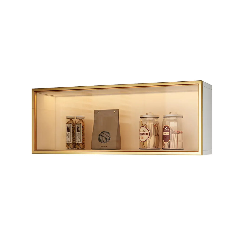 Kitchen Wood Wall Mounted China Cabinet with Glass Door