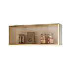 Kitchen Wood Wall Mounted China Cabinet with Glass Door