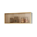Kitchen Wood Wall Mounted China Cabinet with Glass Door