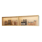 Kitchen Wood Wall Mounted China Cabinet with Glass Door