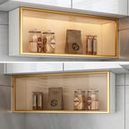Kitchen Wood Wall Mounted China Cabinet with Glass Door