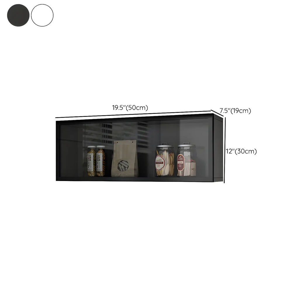 Kitchen Wood Wall Mounted China Cabinet with Glass Door