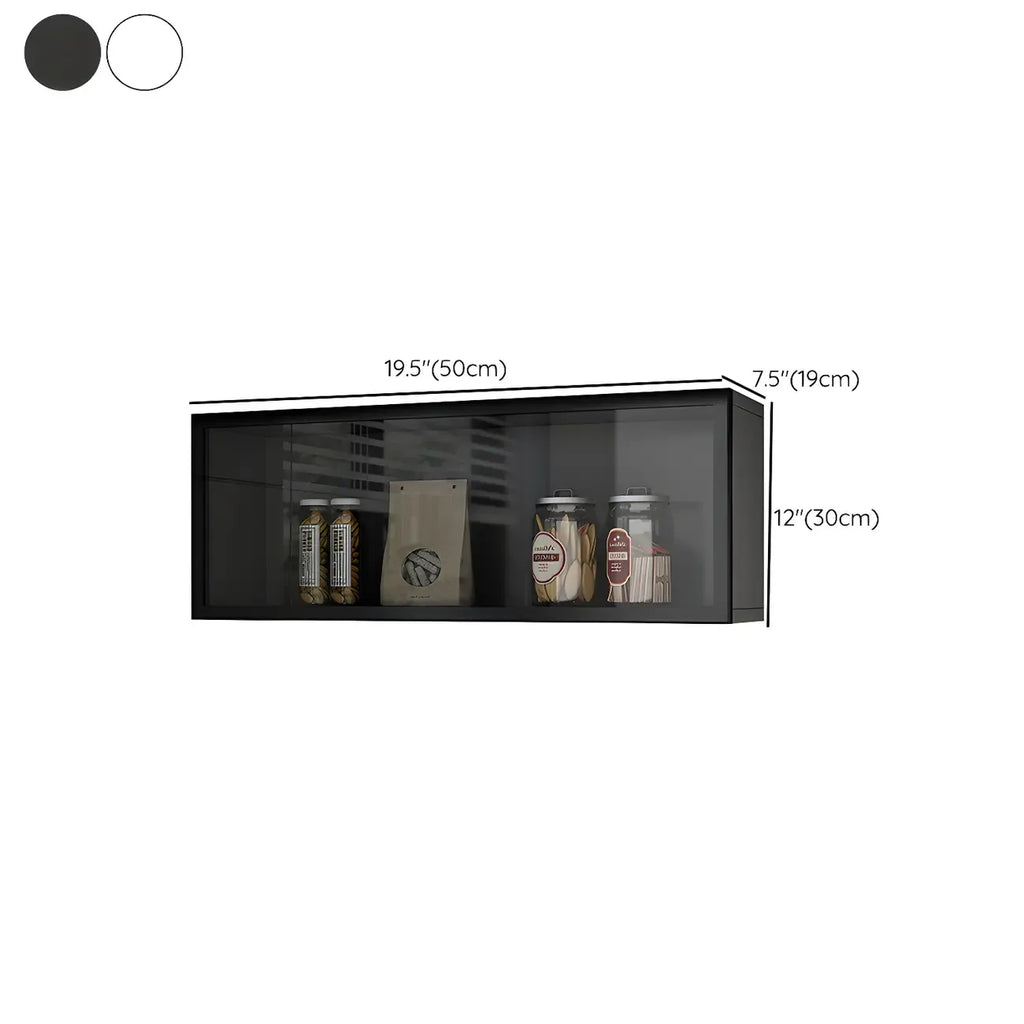 Kitchen Wood Wall Mounted China Cabinet with Glass Door