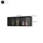 Kitchen Wood Wall Mounted China Cabinet with Glass Door